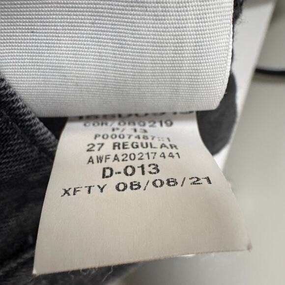 Abercrombie & Fitch Black The 90s Straight Jeans Ultra High Rise Distressed 27/4 - Picture 10 of 11